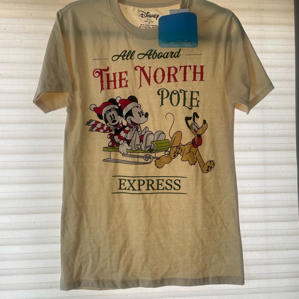 Disney Cream Holiday Graphic Tee